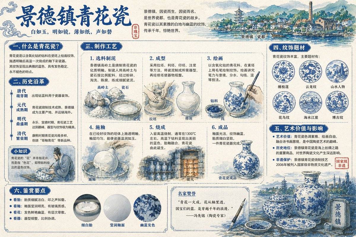 景德镇青花瓷全景解说图谱